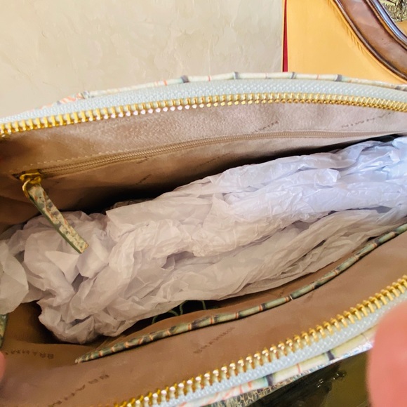 NWT Brahmin LG duxbury Satchel&wallet aquarelle - Picture 4 of 12